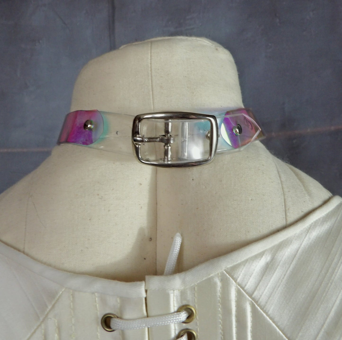Iridescent Vinyl Choker