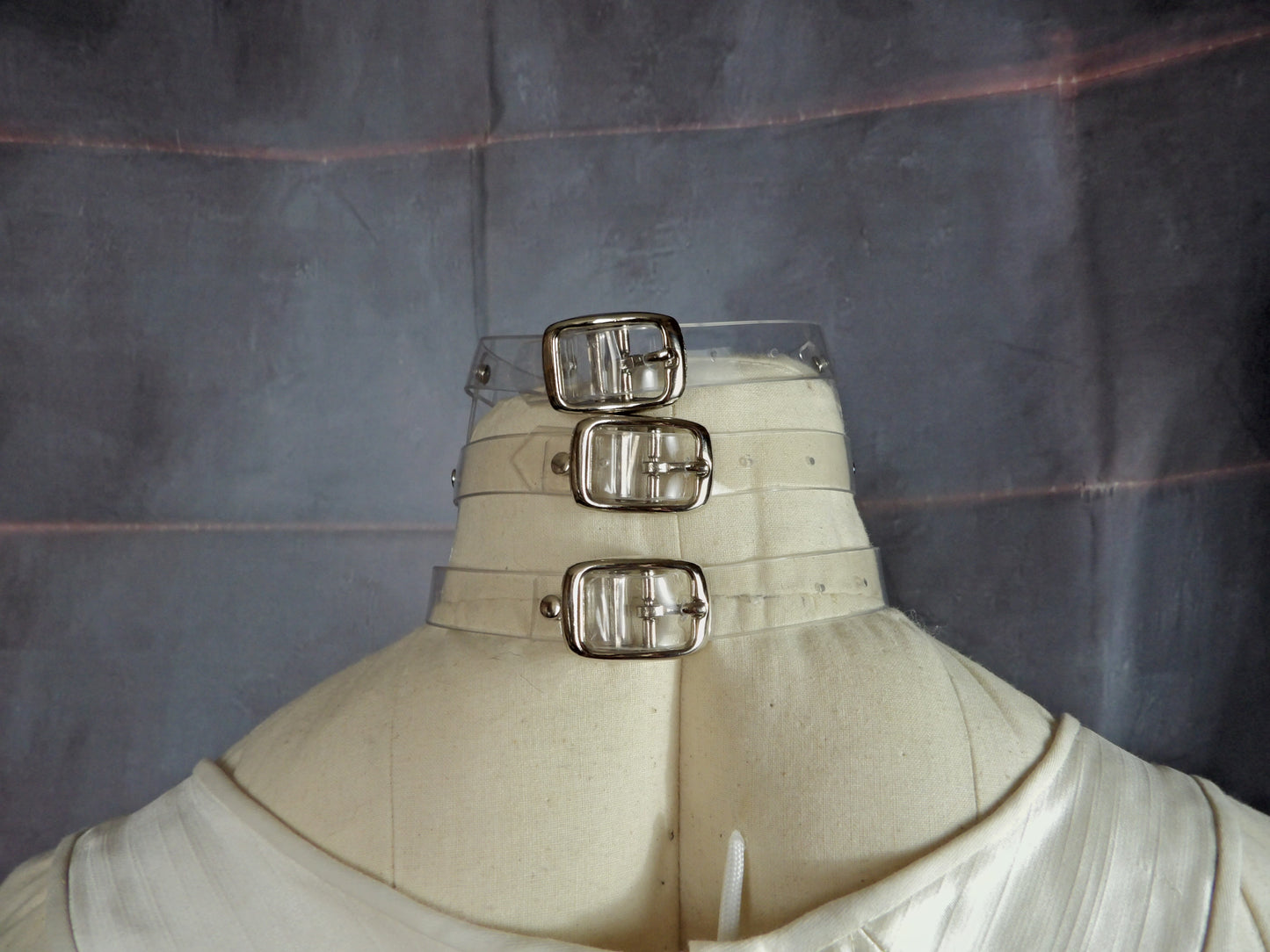 Triple Stack Clear Vinyl Choker