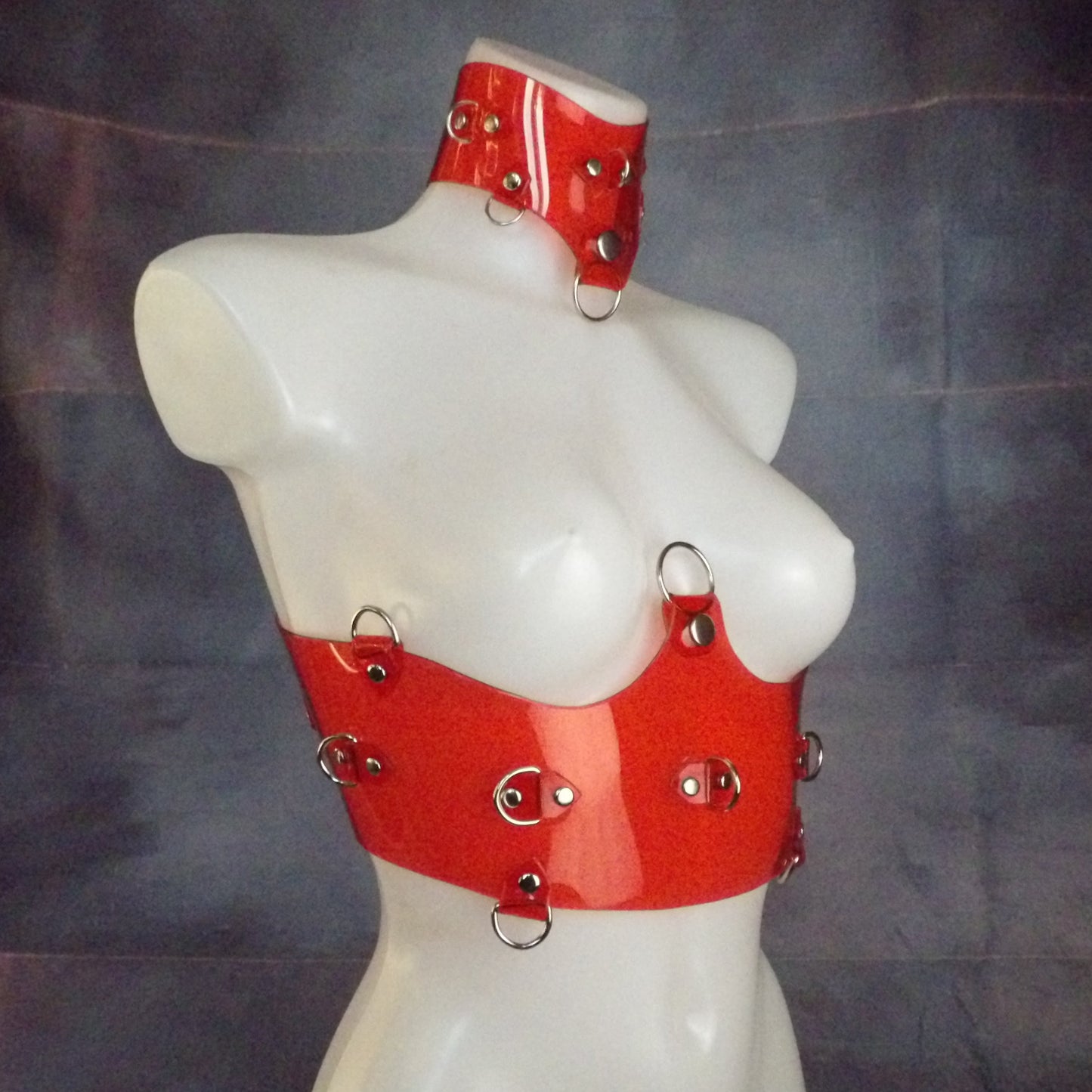 67-77cm Power & Control Corset - Red PVC