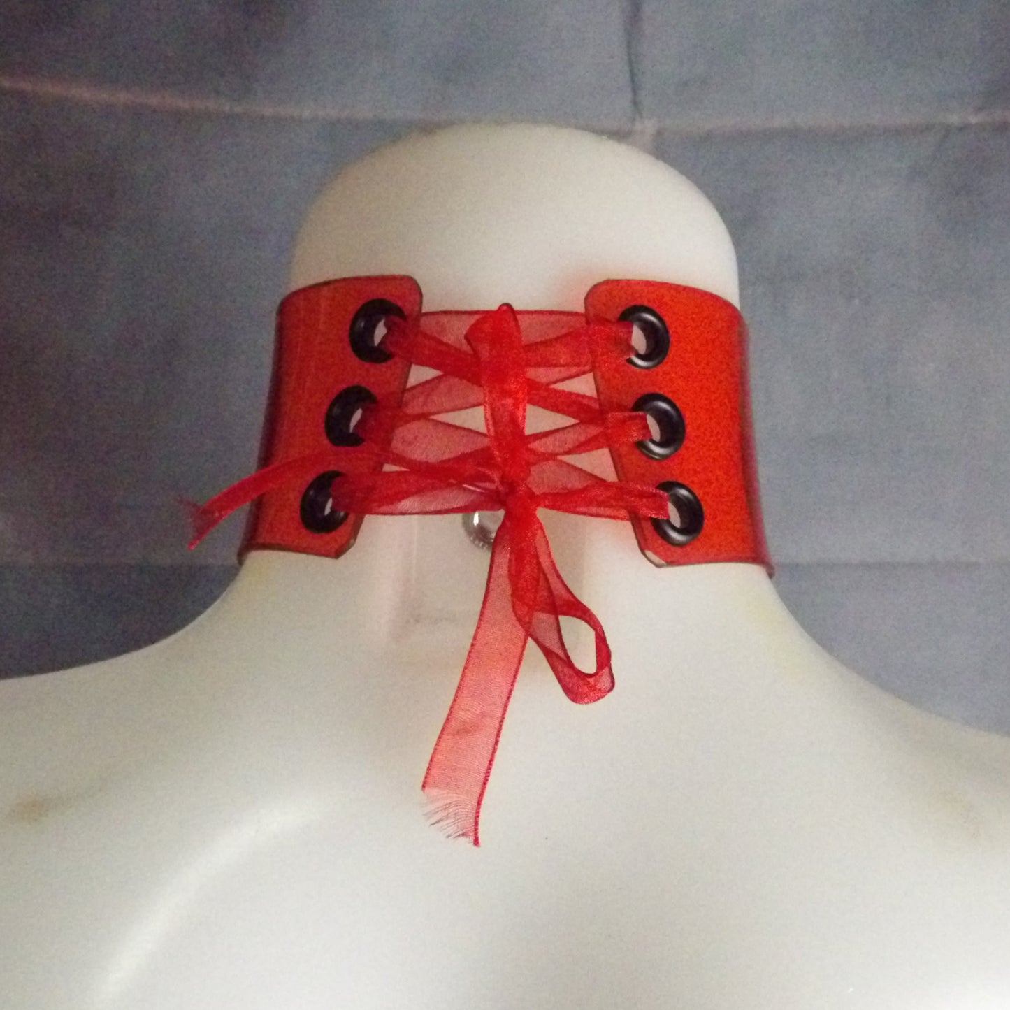 Red Heart Pointed PVC Collar - Ready to Ship