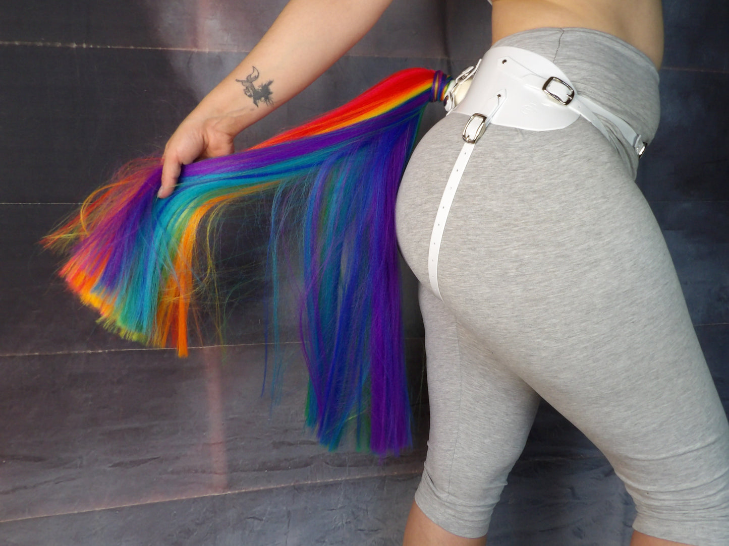 Rainbow Pony Tail - Ready to Ship