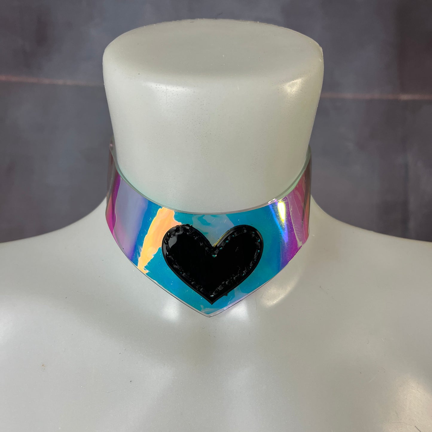 Iridescent Heart Choker