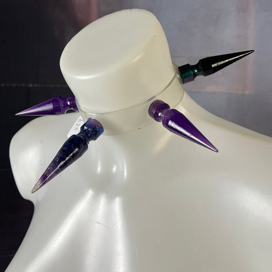 Giant Spike Choker - Amethyst Night