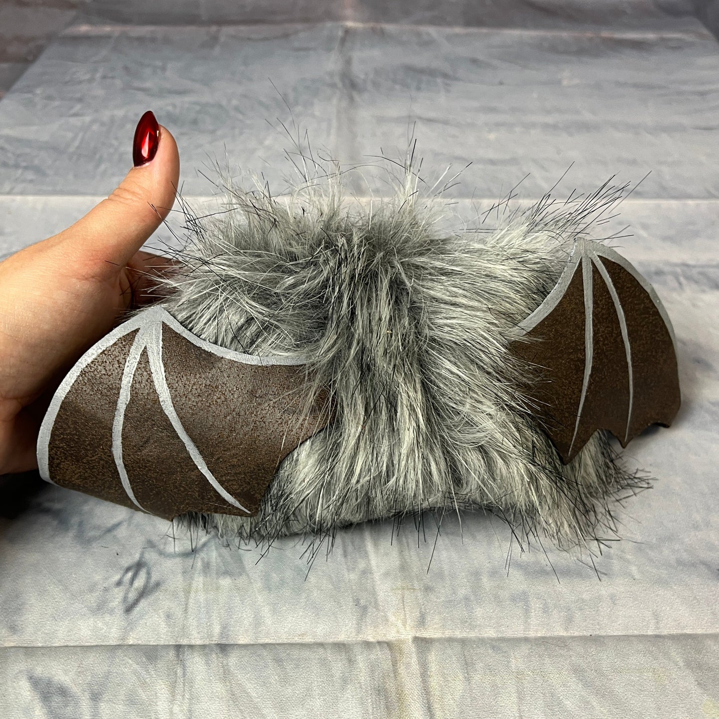 OOAK Silver Bat Plush