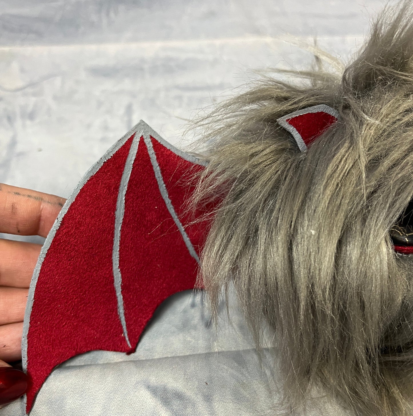 OOAK Grey Bat Plush