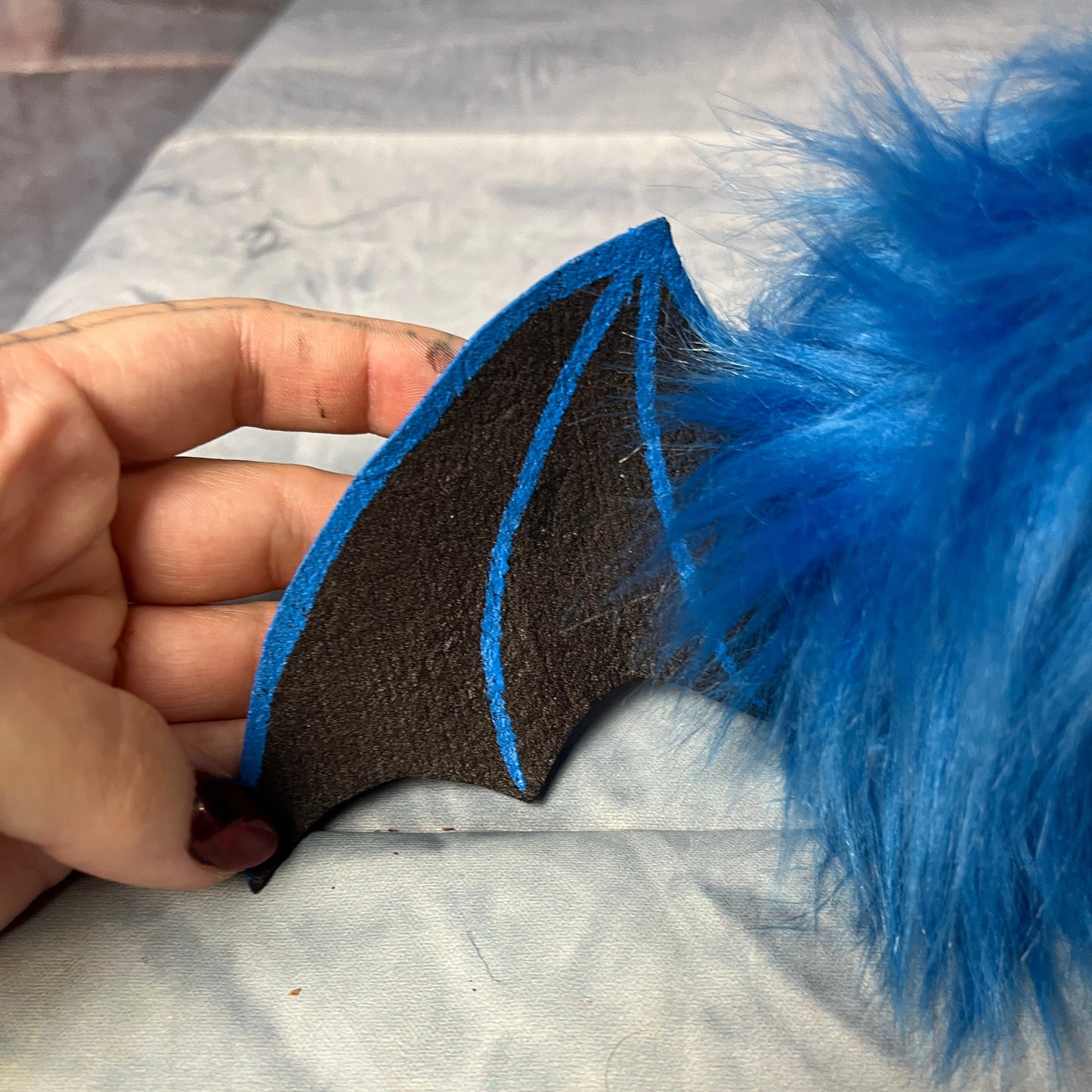 OOAK Blue Bat Plush