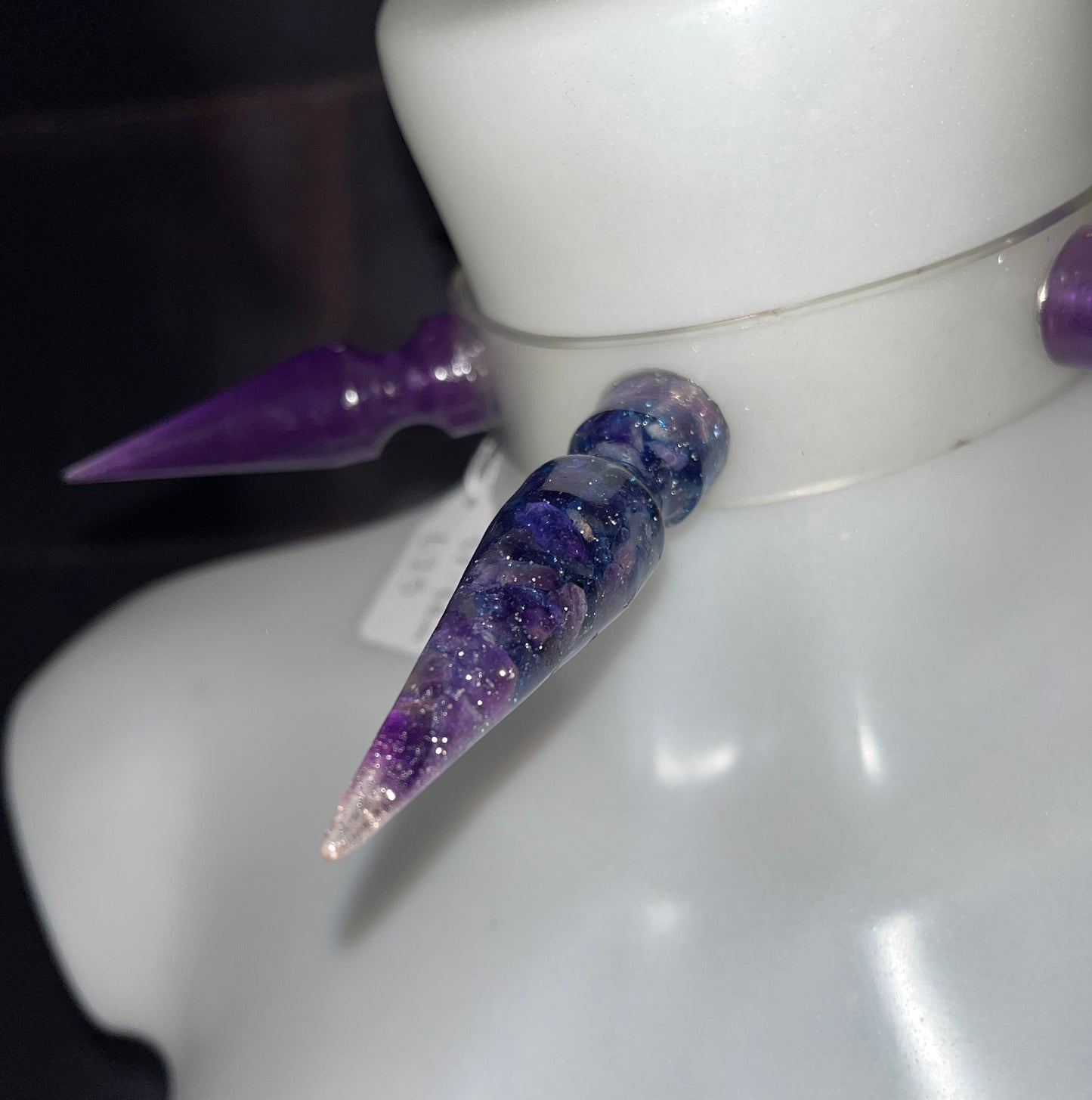Giant Spike Choker - Amethyst Night