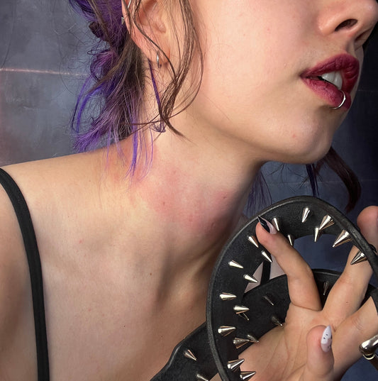 Spiked Leather Neck Cuff