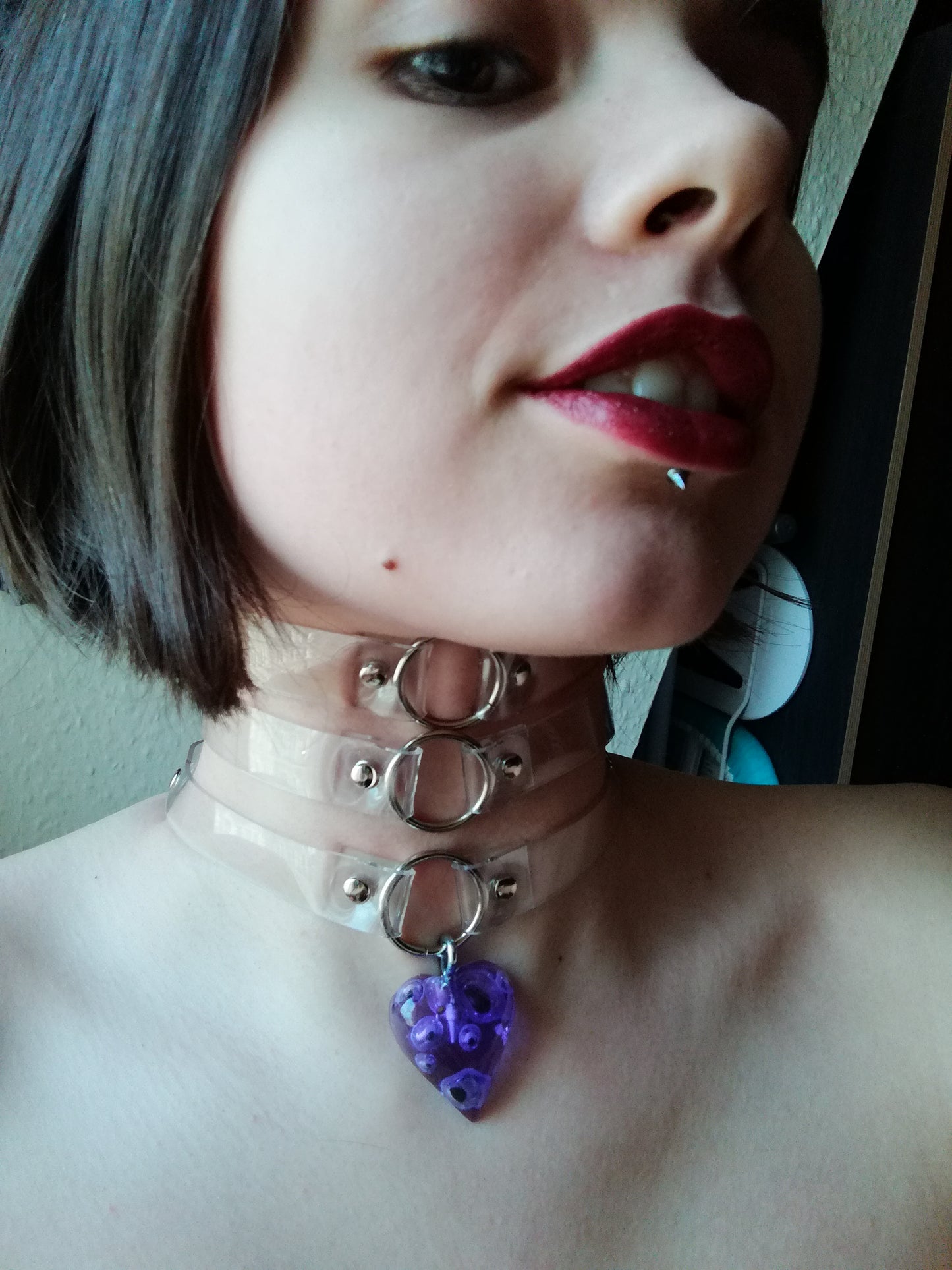 Triple Stack Clear Vinyl Choker