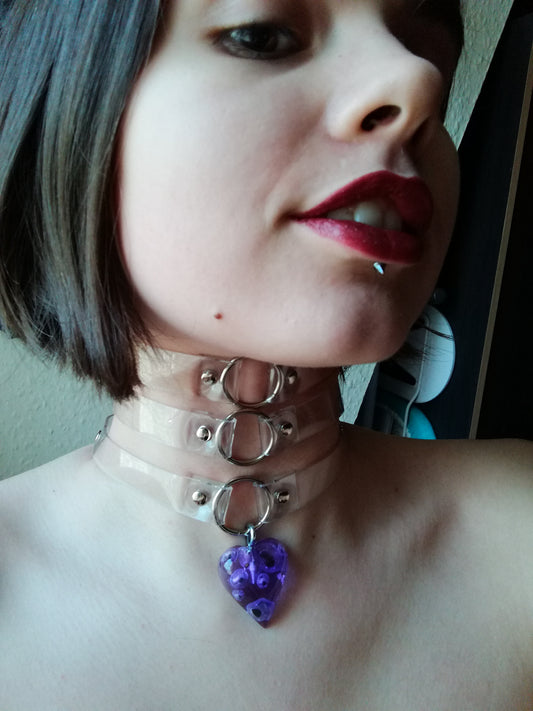 Triple Stack Clear Vinyl Choker